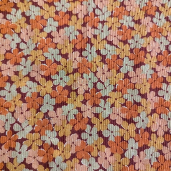 Arula Floral-print ribbed knit pants High waist.Fitted silhouette. Flare Sz 0x - Picture 6 of 14